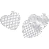 Darice 10-Piece Heart Plastic Canvas Shape, 3-Inch, Clear