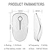 Wireless Gaming Mouse 2.4G Portable Mobile Optical Mice with USB Nano Receiver for Laptop,PC,Computer,Chromebook,Macbook,Notebook(White)