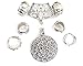 Scarf Jewelry Silver Metal Pendant, Oval Shape Receive in 4 Days