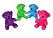SN Incorp. Plush Bears Set Of 12 Cuddly Neon Colored Stuffed Bears