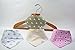 bee-zoo Baby Bibs Bandana For Girls | Pack Of 4 Girl Designs | Organic Cotton On Front - Super Absorbent, Soft and Stylish | Fits Almost All Babies With Adjustable Snaps (Pink/White/Gray/Orange)