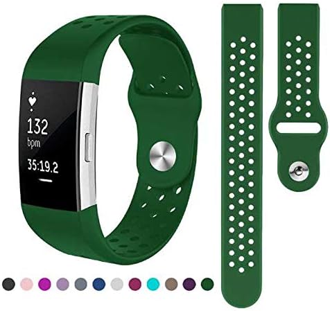 Kutop Bands Compatible for Fitbit Charge 2, Soft Silicone Replacement Wristband Sports Fitness Accessory Bands Compatible for Charge 2 HR, Small Large