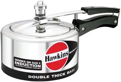 Hawkins Hevibase IH20 2-Litre Induction Pressure Cooker, Small, Silver by Hawkins Hevibase