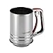 Cake Boss Stainless Steel Tools and Gadgets 3-Cup Flour Sifter with Red Silicone Grips