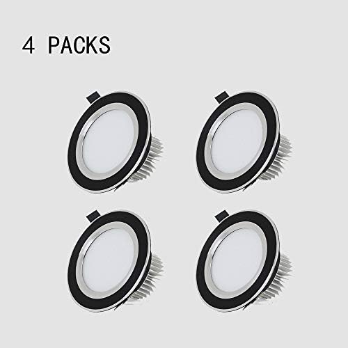 Verlight 4PACKS Tricolor Dimming Led Recessed Downlight 3W/5W/7W Indoor Ceiling Light Directional No Stroboscopic Anti-Fog Lamp Aluminum European Wall Light Fixtures Decorative Hole Lamps