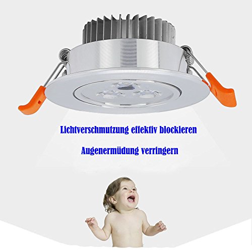 [- Hengda® 7W LED Einbauleuchte Warmweiß Wohnzimmer Decken Leuchte Lampe Spot Strahler Se