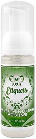 Etiquette Organic-based Toilet Paper Moistener Solution for Home or Travel Personal Flushable Wet Wipes for men & women; contains organic aloe, vitamins A,E, C & more by Etiquette
