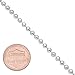 3mm Solid .925 Sterling Silver Military Ball Chain Necklace, 24 inches