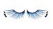 Zinkcolor Royal Blue Feather Tip False Eyelashes F878 Dance Halloween Costume