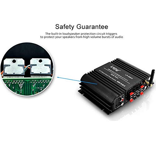 PolarLander Bluetooth HiFi Digital Stereo Amplifier 4-Channel Powerful Sound Compatible with Car Motorcycle Computer Speaker