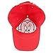 Disney Minnie Mouse Ears Baseball Hat for Girls Size 4-7 Kids Cap, Red, Toddler Age 2-4