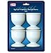 Ai-De-Chef 1 X Egg Cups Set 4 PC Poached Hard Boiled Breakfast White Save Kitchen Hot Food New, Silver