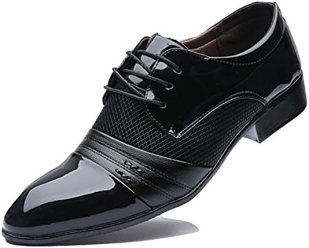 Kangwoo men's Breathable Mesh Upper Dress Shoes Classic Oxford Black US 10