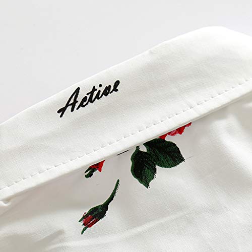 Clothful  Toddler Baby Boy Gentleman Suit Rose Bow Tie T-Shirt Shorts Pants Outfit Set (12-18Months, Red) - Thumbnail 4