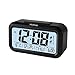 Peakeep Battery Digital Alarm Clock with 2 Alarms for Optional Weekday Mode,Snooze, Night Light (Black)