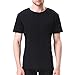 DAVID ARCHY Men's 3 Pack Rib Modal Crewneck Undershirts (S, Black)