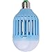 Bug Zapper night light Dual Bright LED Light Bulb Mosquito Zapper Zapplight Kids Room (Blue)