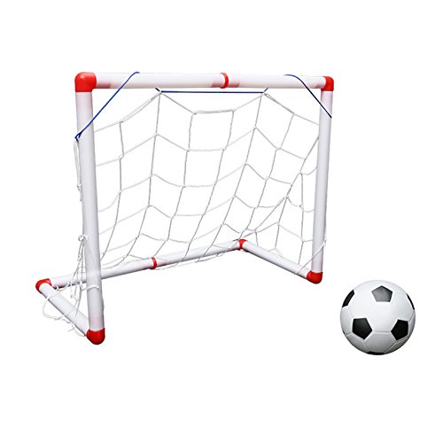 Pannow Mini Folding Football Soccer Ball Goal Post Net Set, Plastic Indoor Outdoor Soccer Multi-Sport Net with Hand Pump for Kids Sport Home Game Soccer Toy - Thumbnail 7