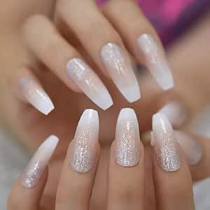 Amazon Com Eda Luxury Beauty Nude Pink Ombre White Glitter French Luxe Design Full Cover Press On Nails Acrylic Nail Kit Artificial Nail Tips False Nails Extra Long Ballerina Coffin Square Nail Amazon Com Eda Luxury Beauty Nude Pink Ombre White Glitter French Luxe Design Full Cover Press On Nails Acrylic Nail Kit Artificial Nail Tips False Nails Extra Long Ballerina Coffin Square Nail