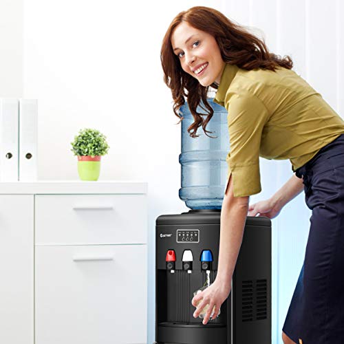 COSTWAY 2in1 Water Cooler Dispenser with Builtin Ice Maker