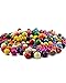 BcPowr 250 PCS Assorted Color Round Wood Beads，Large Hole Round Wood Spacer Beads for DIY Project， Wooden Spacer Beads