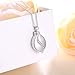 DAOCHONG 925 Sterling Silver Memorial Cremation Jewelry Forever in My Heart Ashes Keepsake Urns Pendant Necklace for Women for Loss of Loved One