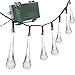 Vmanoo Battery Operated Optional Automatic Timer String Lights 30 LED Water Drop Fairy Christmas Lighting Decor with 5 Modes For Outdoor, Indoor, Garden, Patio, Bedroom Wedding Decorations (White)