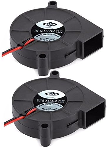 Wangdd22 2PCS 12V Cooling Fan 5015 Turbo Blower Fan for 3D Printer and Other Small Appliances Series Repair Replacement