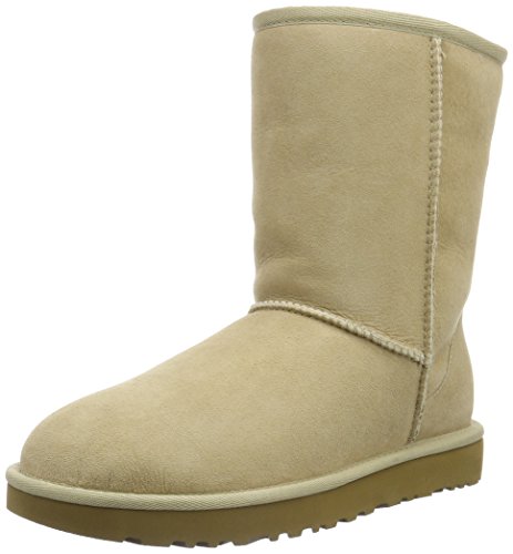 UGG Women's Classic Short II Winter Boot, Sand, 6 B US