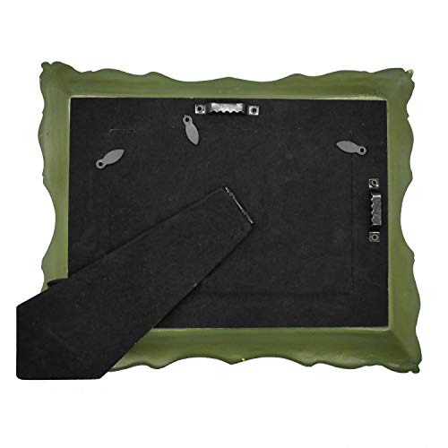 Simon's Shop 6x8 Picture Frame Baroque Picture Frames 6x8 Shabby Chic Photo Frames 8 x 6 in Moss Green