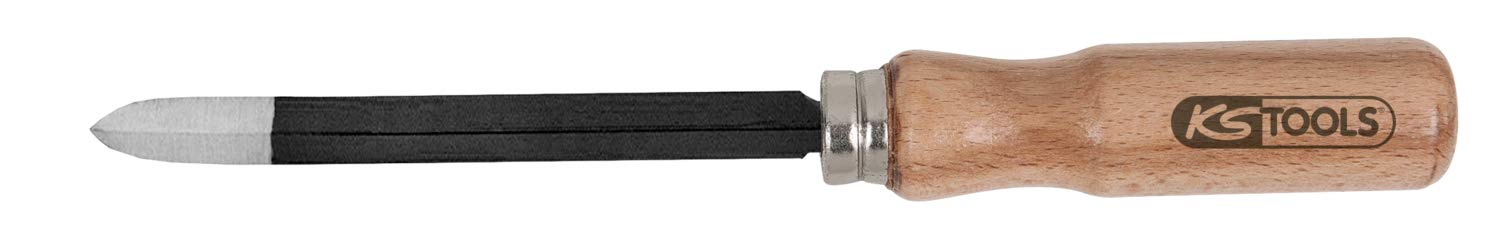 KS Tools 150.3257 Fine Mechanics Triangular Solid Scraper, 160mm