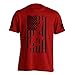Dion Wear American Rifle Flag Mens Graphic T-Shirt, Red, Large