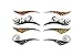 niceeshop(TM) 4 Pairs Fashion Mix Styles Adhesive Temporary Tattoos Transferable Eyeshadow Eyeliner/Eyes Stickers