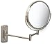 Jerdon JP7808N 8-Inch Two-Sided Swivel Wall Mount Mirror with 8x Magnification, 13.5-Inch Extension, Nickel Finish