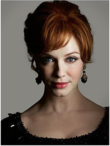 Mad Men 8x10 Inch Photo Christina Hendricks Black Dress Hair Up