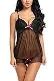 Avidlove Sexy Lingerie for Women Lace Babydoll Chemise Set