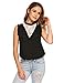 Zeagoo Women Chiffon Lace Sleeveless Shirt Blouse Elegant Tank Tops