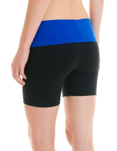 Kalon Clothing Juniors Longer Length Fold Over Shorts