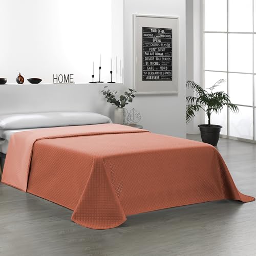 Martina Home Reversible Coral Brick Bouti Bedspread 90cm Bed