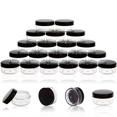 ZEJIA Tiny Sample Containers 3 Gram 3 ML Sample Jars 75pcs Makeup