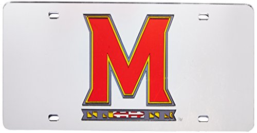 NCAA Maryland Terrapins Laser Cut License Plate, Silver