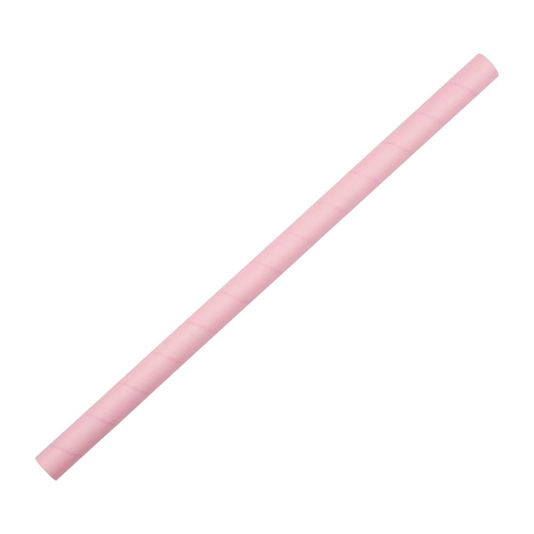 Fiesta Disposable Paper Smoothie Straws Pink (250 Pack)- Milkshake, Drinks Compostable Straws FB149