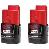 Milwaukee 48-11-2420 (2 PACK) M12 RED LITHIUM 2.0 12-Volt Cordless Battery