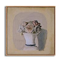 Framed Canvas Wall Art Metaphysical Still Life with Triangle by Giorgio Mordian Canvas Prints Home Artwork Decoration for Living Room,Bedroom - 16x16 inches