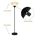 SUNLLIPE Floor Lamp 70 inches Plastic Shade Modern Sturdy Standing Lamp Light 9W Energy Saving LED Torchiere Floor Lamp for Living Room, Dorm and Bedroom (Black)