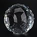 Faceted Crystal Ball Clear Cut Glass Ball 60/80mm Crystal Ball Prism Glass Translucent Faceted Gazing Ball Sphere Prisms Home Hotel Decor Hardware Fittings (80mm/3.15in)