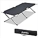 Purenity Folding Military Bed Portable Sport Camping COT, Black, Size No Size