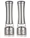 Premium Lerutti Manual Salt and Pepper Grinder Set With Adjustable Ceramic Rotor - Elegant Stainless Steel Shakers - Deluxe Salt Mill and Pepper Mill for Himalayan Salt, Pepper and Spices - Set of 2