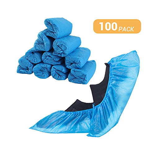 LyncMed Shoe Covers Disposable Shoe & Boot Covers Waterproof Slip Resistant Shoe Booties One Size Fits Most (Pack of 100)