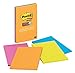Post-it Super Sticky Lined Notes, 4 Sticky Note Pads, 4 x 6 in., School Supplies, Office Products, Sticky Notes for Vertical Surfaces, Monitors, Walls and Windows, Energy Boost Collection